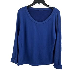 LAMade Blue Scoop Neck Sweatshirt Small New